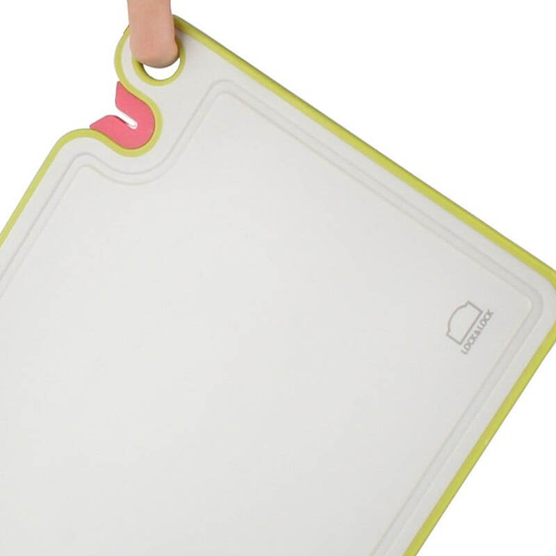 Thớt Nhựa Lock&Lock Có Đầu Mài Bằng Sứ Antibacterial Cutting Board, 365X253X9Mm - 3 Màu (Ngà, Xanh lá, Hồng) - CSC401 image number null